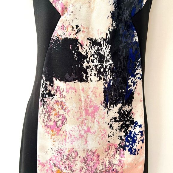 Bar‎ III sleeveless color block floral sheath dress zipper back woman’s size M - Picture 7 of 9